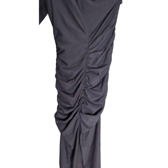 Women's - Alieva Gray Ruched Bodycon Dress, Size Large - Picture 9 of 10